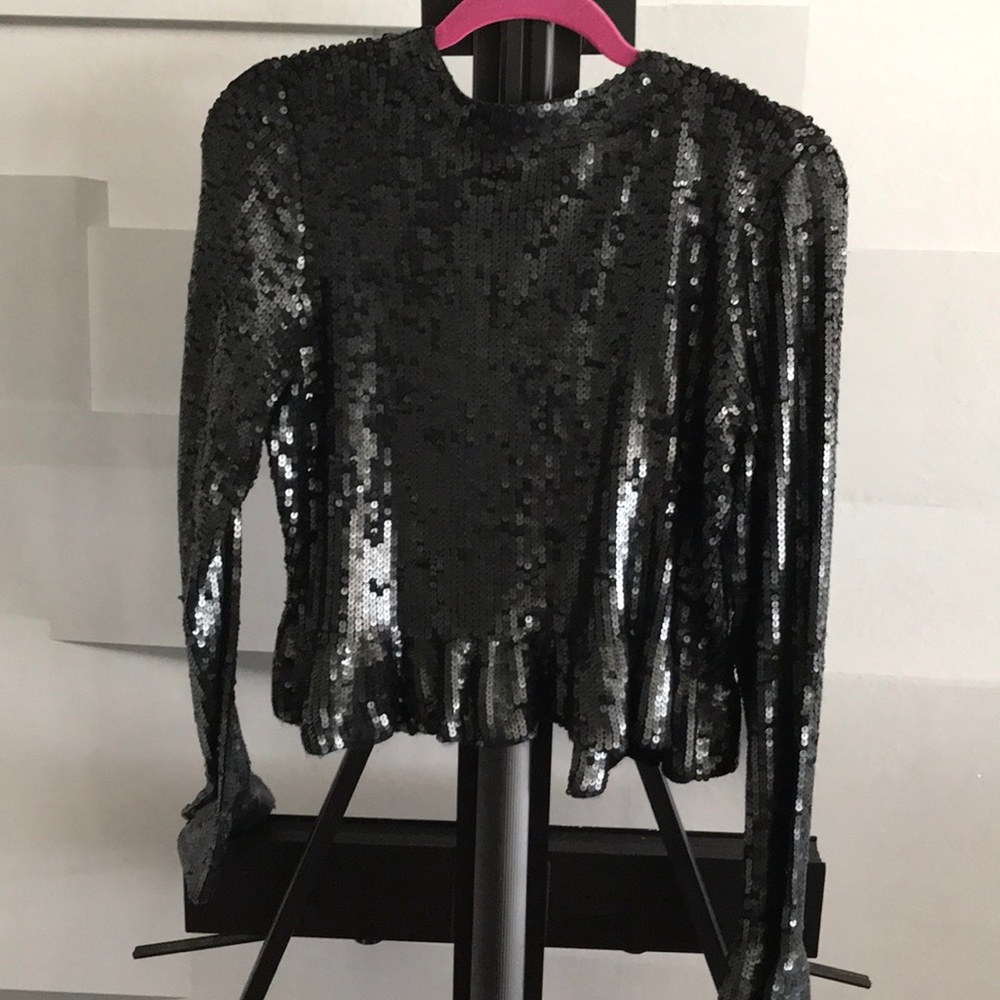 INC International Concepts Black Sequined Cardigan - Picture 7 of 7